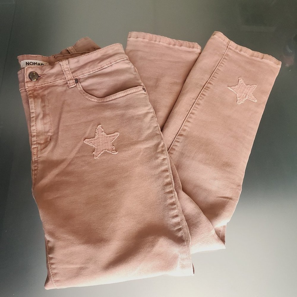 Pink Patched Star Jeans Blush